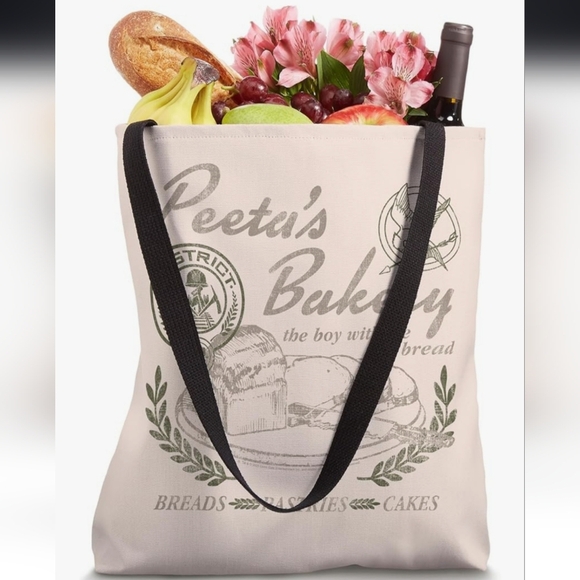 The Hunger Games Peeta's Bakery Cream Tote Bag - Picture 4 of 16